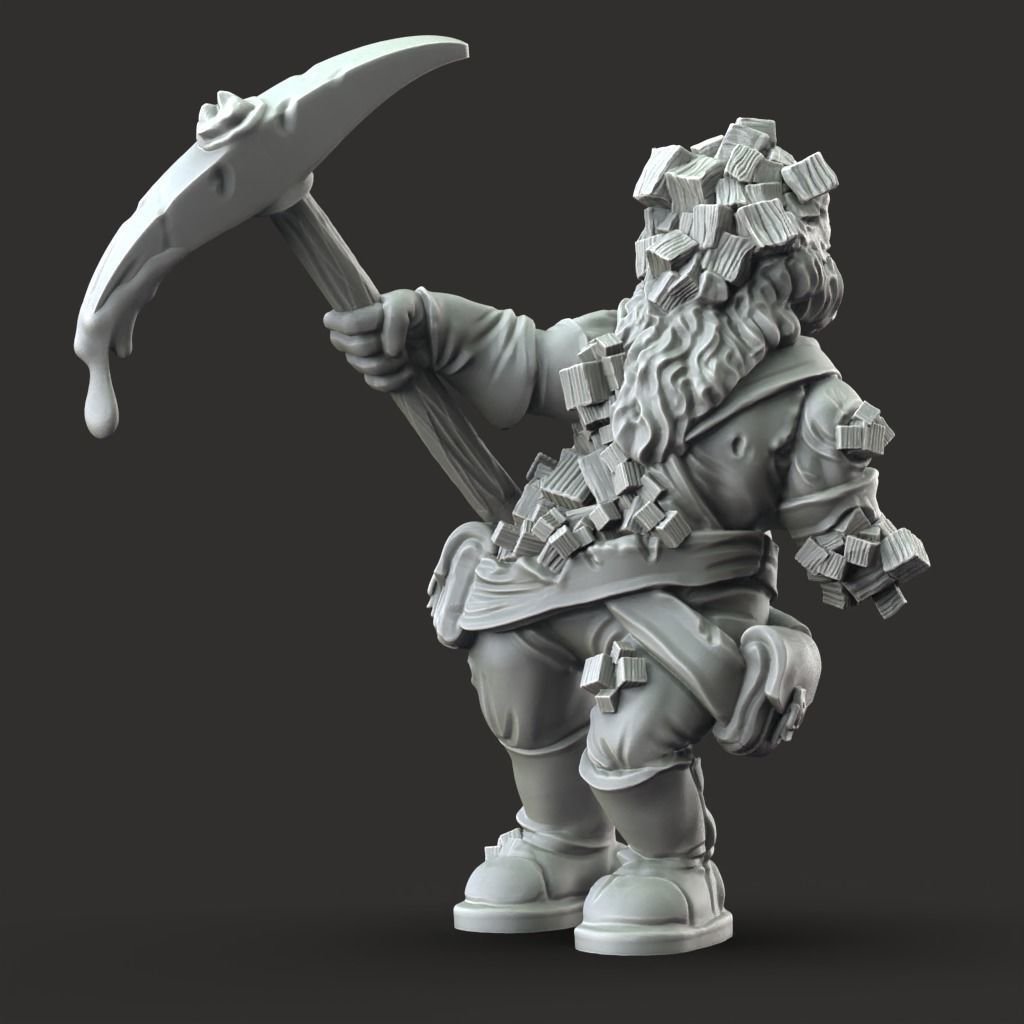 Corrupted Miners - 3D Printable TTRPG - PRESUPPORTED - 32mm 3D print model_2