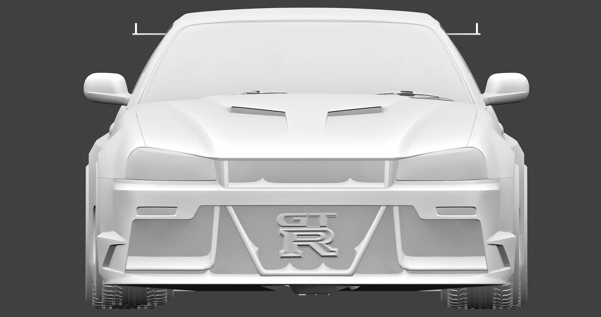 Nissan GT-R R34 Concept GT-R R36 Widebody Low-poly 3D model
