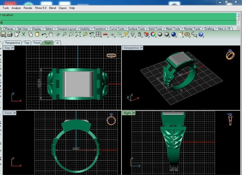 Rings 3D print model_2