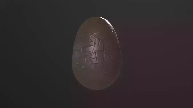 Chocolate Easter Egg 3D Model Low-poly 3D model