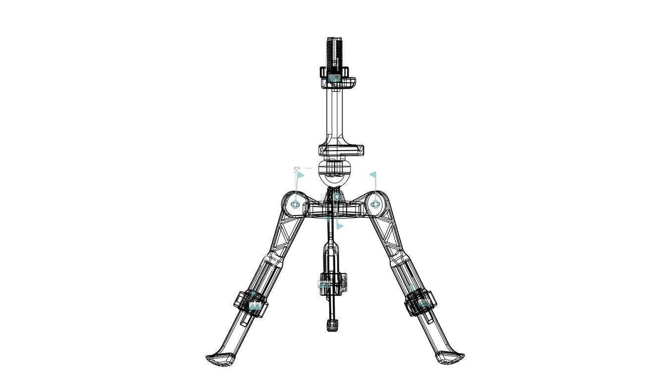 Phone tripod 3D print model_4