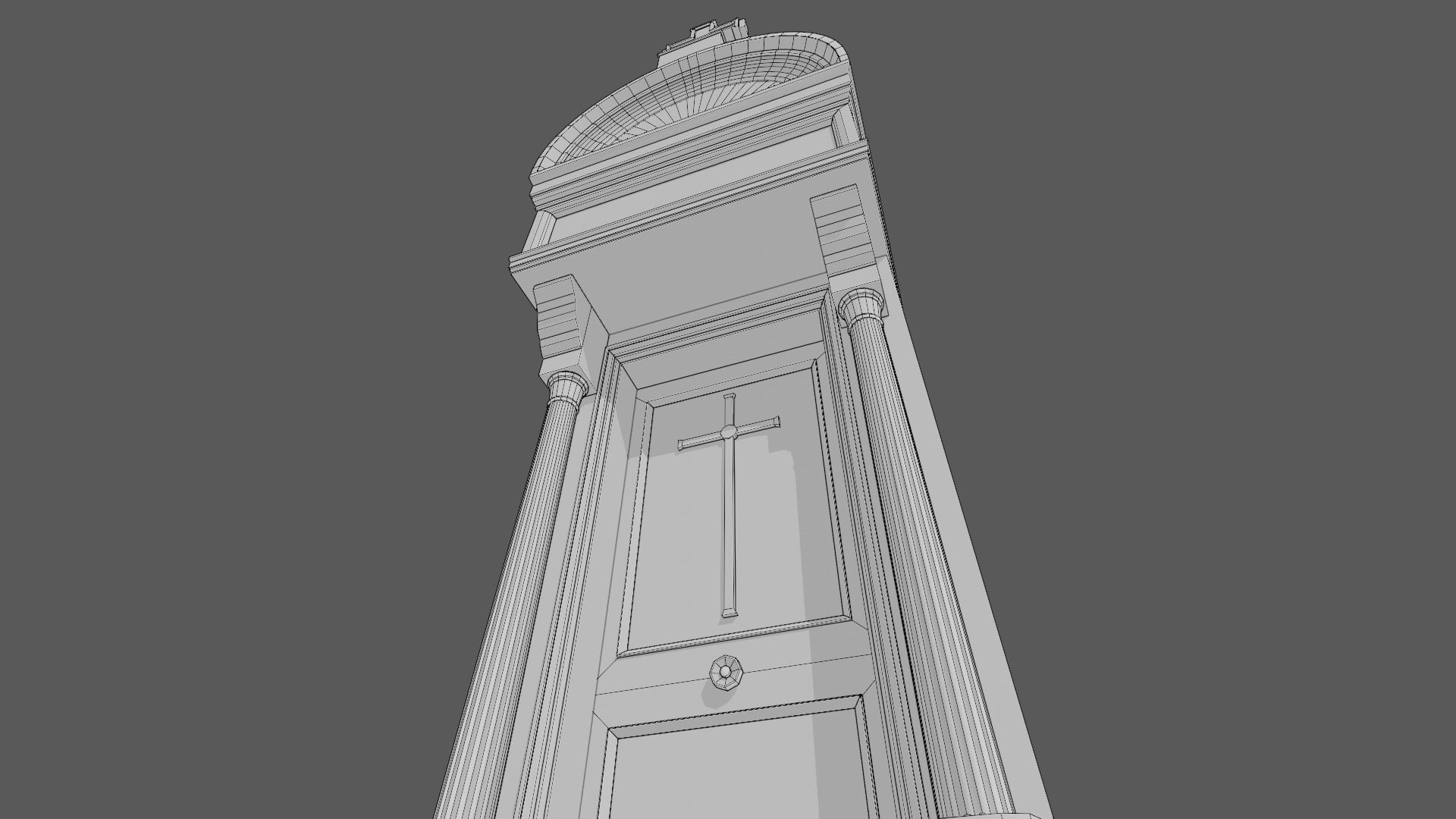 Cemetery Mausoleum 04 type 1 Low-poly 3D model_20