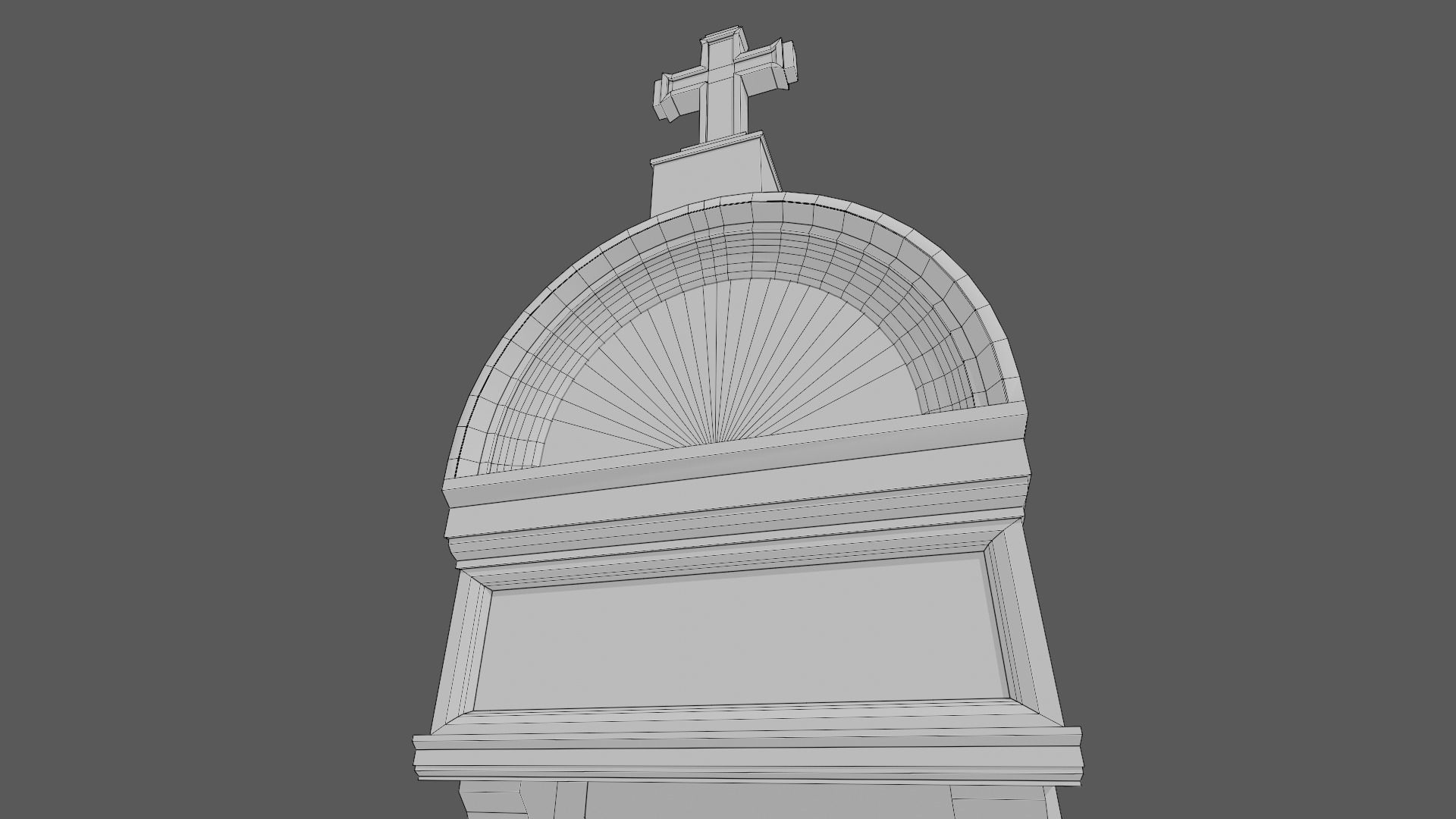 Cemetery Mausoleum 04 type 1 Low-poly 3D model_22