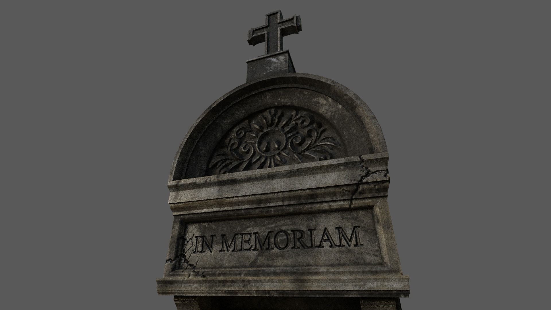Cemetery Mausoleum 04 type 1 Low-poly 3D model_21
