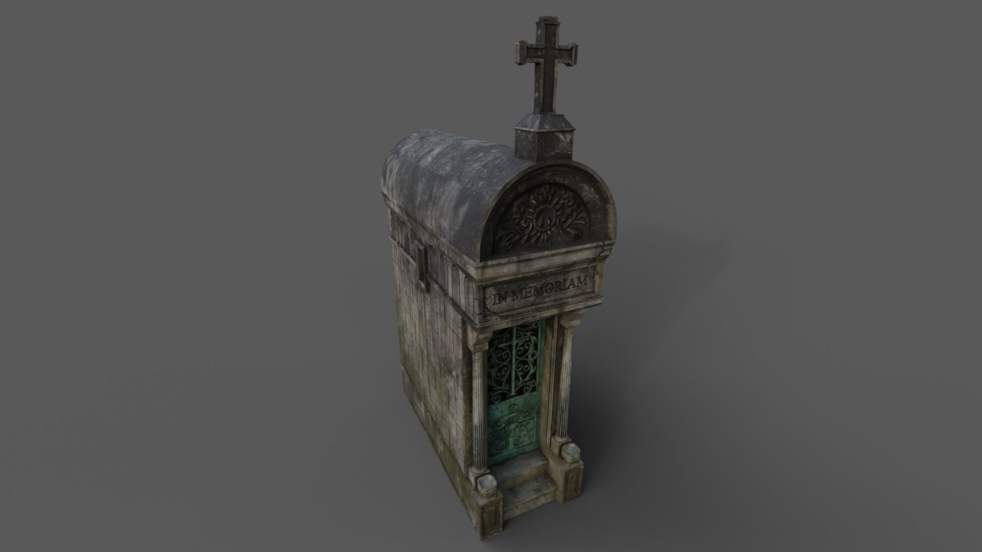 Cemetery Mausoleum 04 type 1 Low-poly 3D model_4