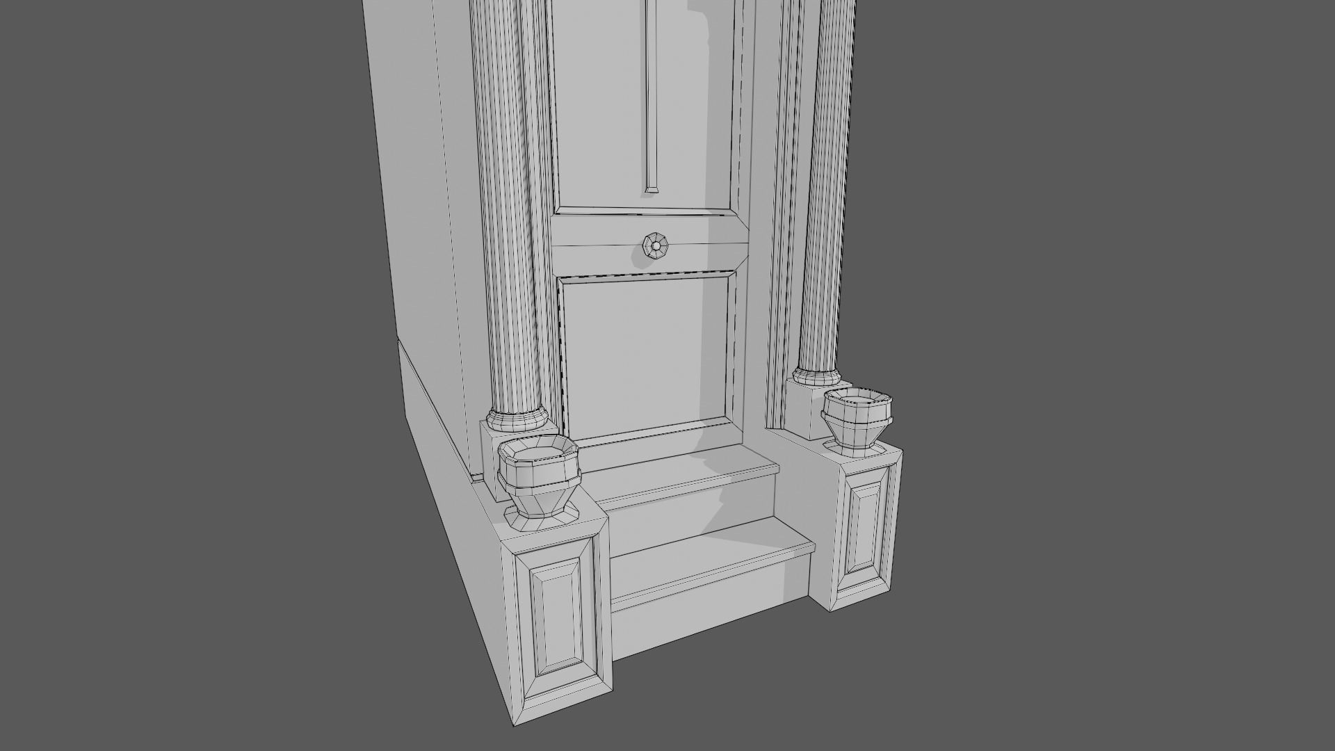 Cemetery Mausoleum 04 type 1 Low-poly 3D model_24