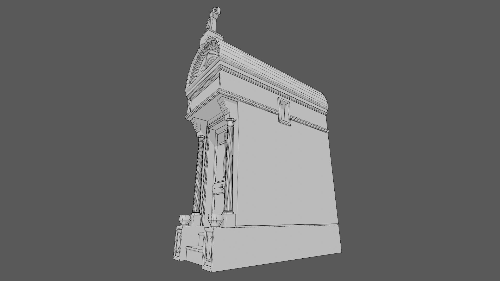Cemetery Mausoleum 04 type 1 Low-poly 3D model_18