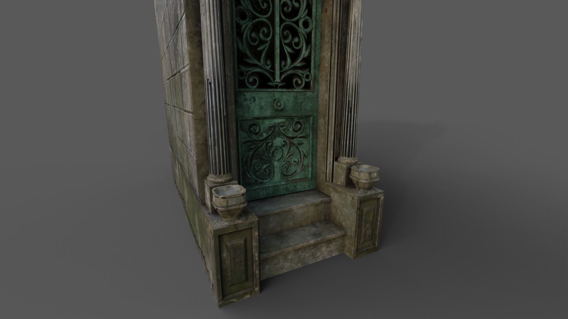 Cemetery Mausoleum 04 type 1 Low-poly 3D model_23