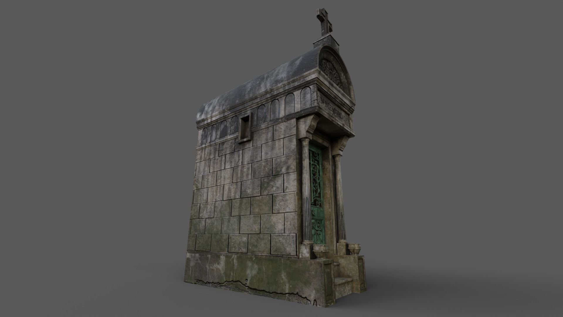 Cemetery Mausoleum 04 type 1 Low-poly 3D model_15