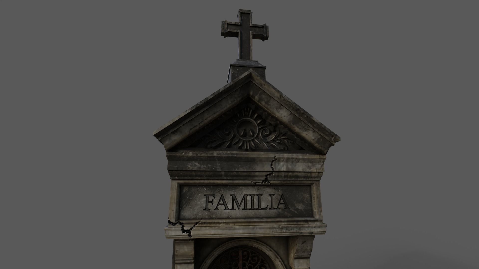Cemetery Mausoleum 04 type 2 Low-poly 3D model_23