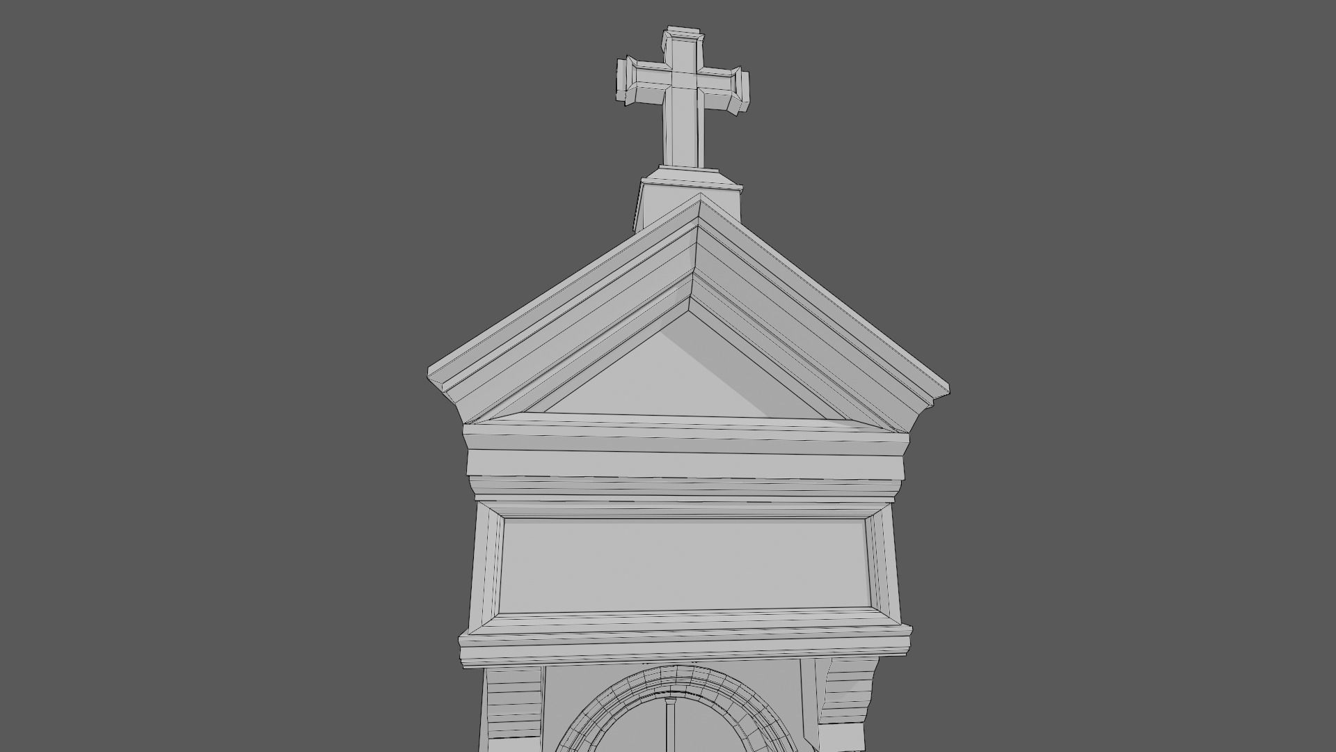 Cemetery Mausoleum 04 type 2 Low-poly 3D model_24