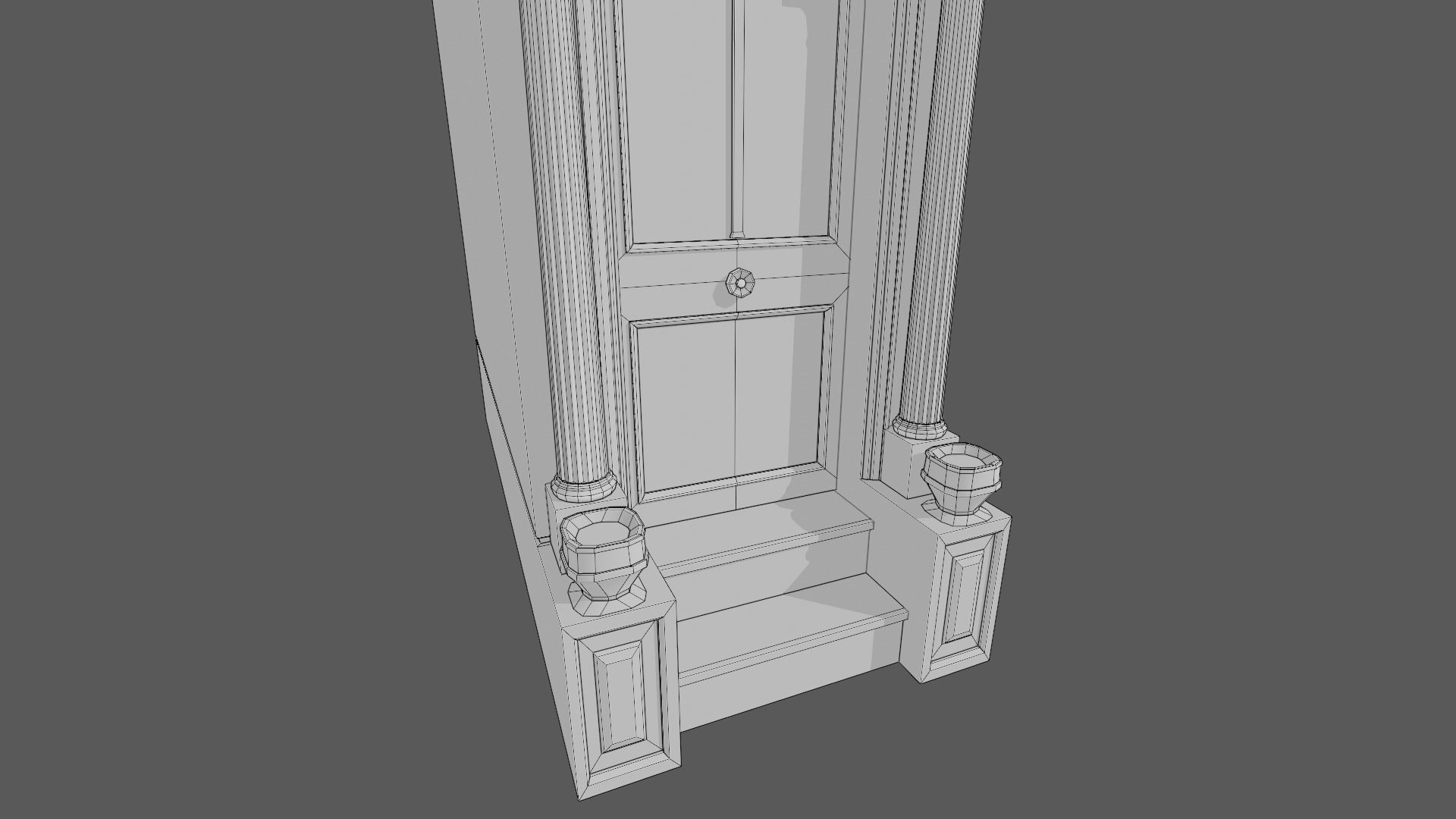 Cemetery Mausoleum 04 type 2 Low-poly 3D model_26