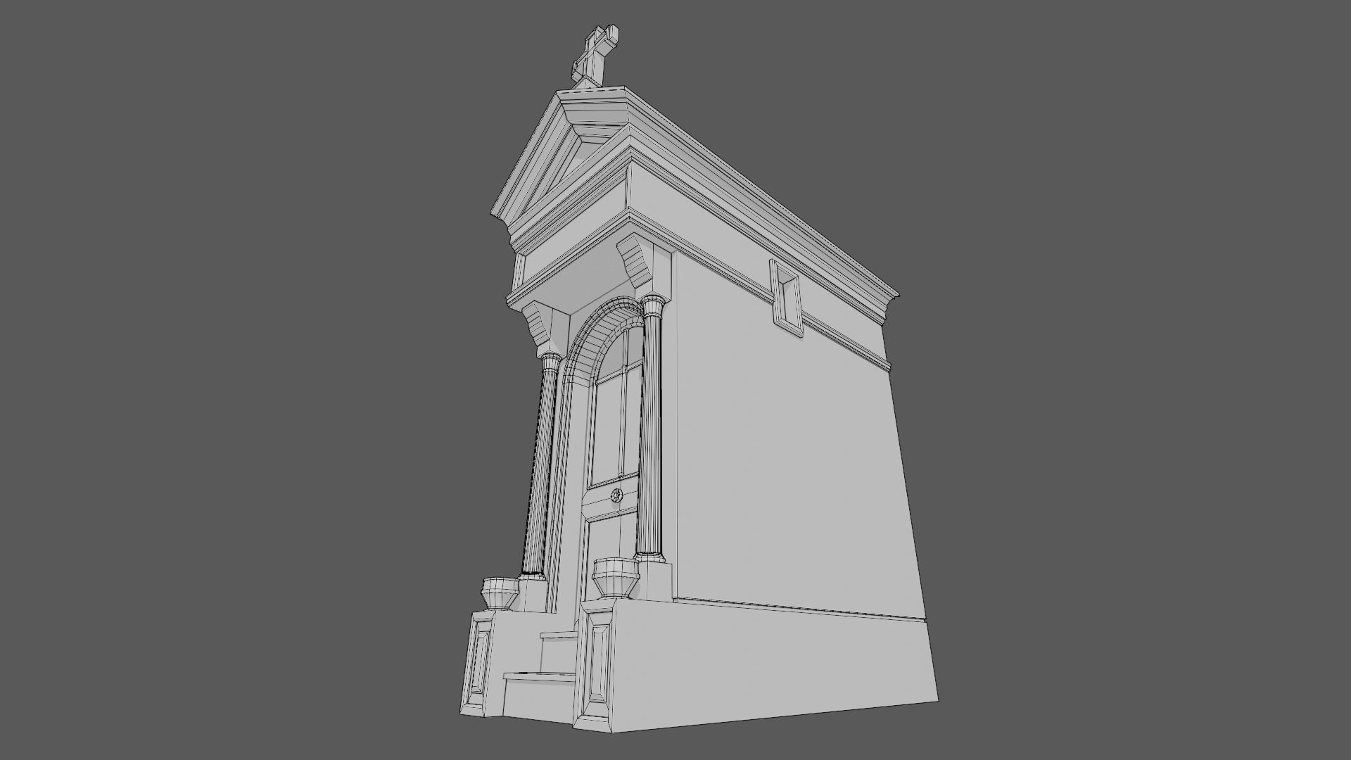 Cemetery Mausoleum 04 type 2 Low-poly 3D model_20