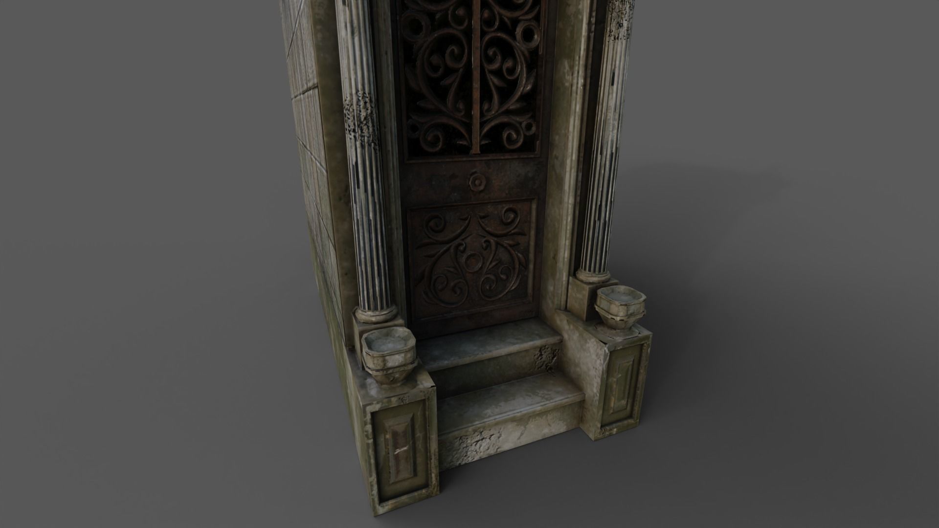 Cemetery Mausoleum 04 type 2 Low-poly 3D model_25