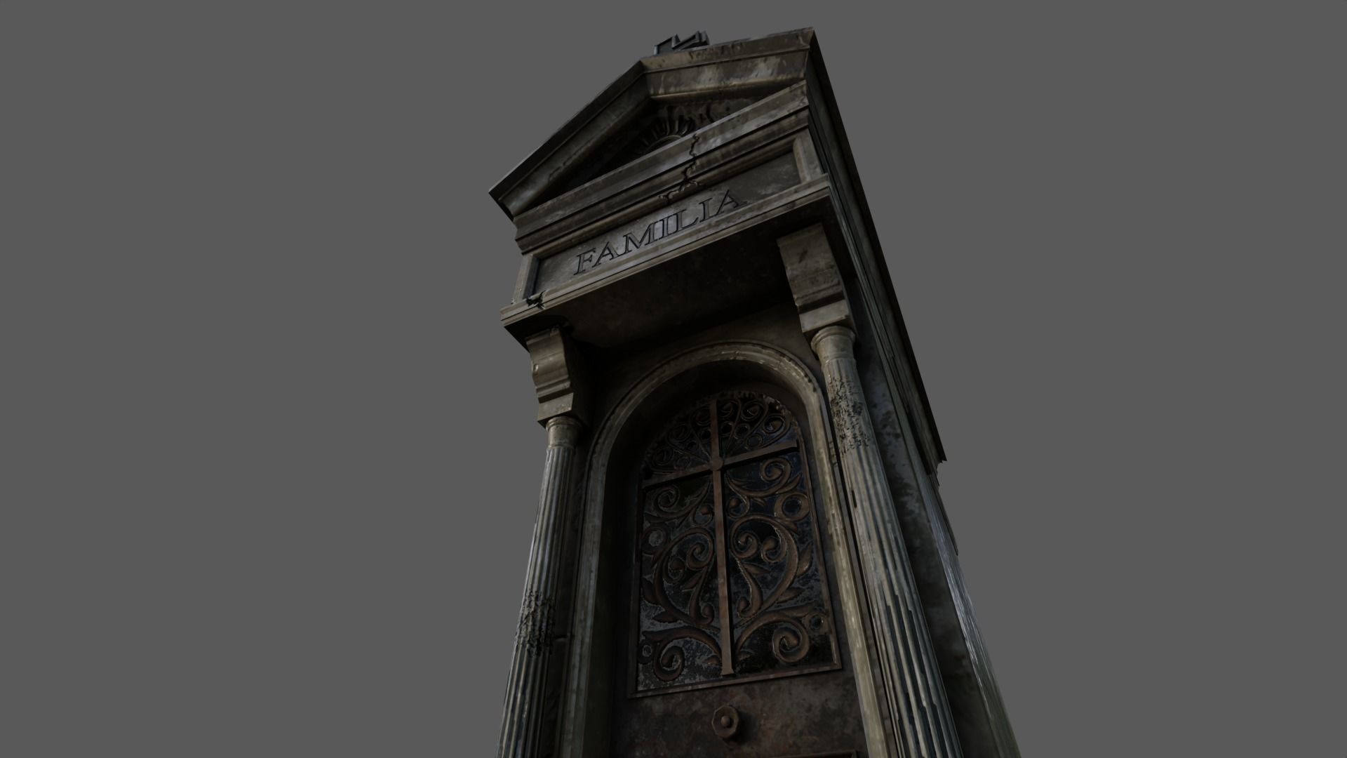Cemetery Mausoleum 04 type 2 Low-poly 3D model_21