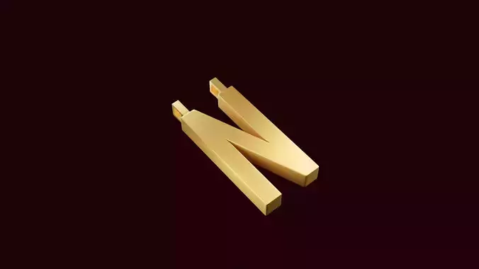 N Letter Pendant 3D print model