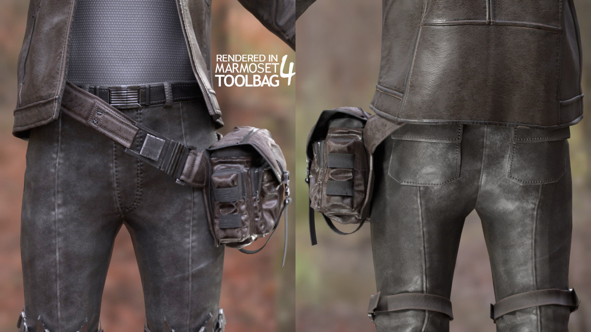 Man - Cyber Outfit - Modular - Rigged Low-poly 3D model_12