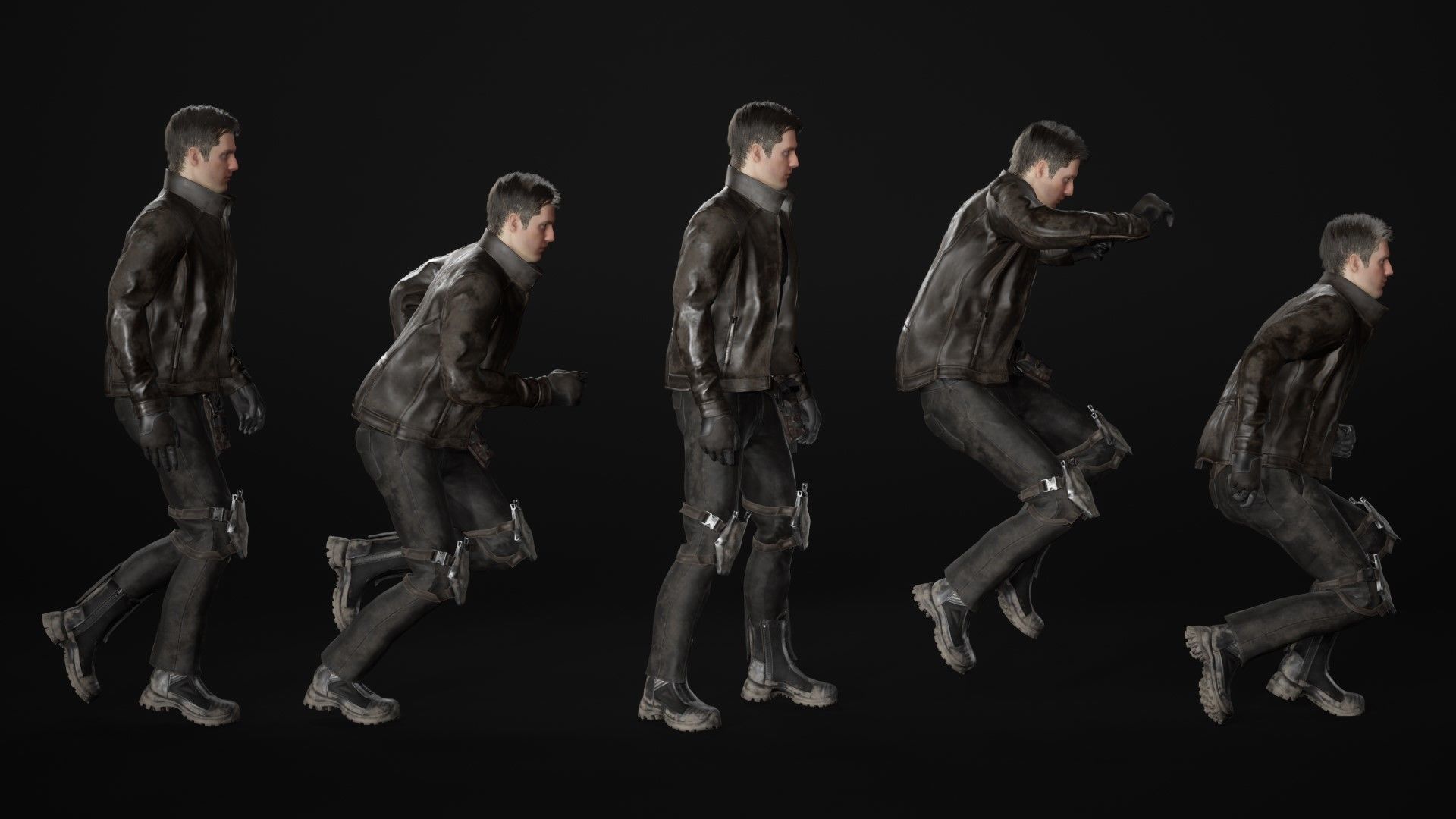 Man - Cyber Outfit - Modular - Rigged Low-poly 3D model_20