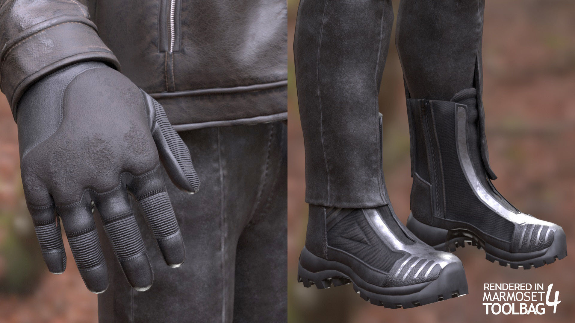 Man - Cyber Outfit - Modular - Rigged Low-poly 3D model_21