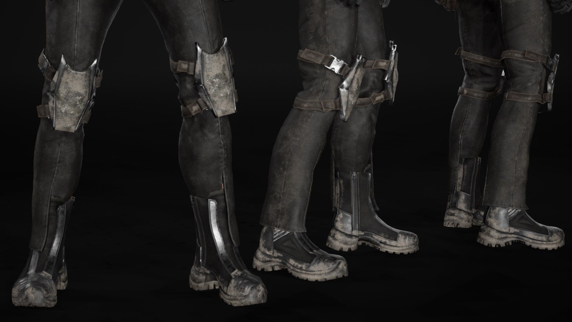 Man - Cyber Outfit - Modular - Rigged Low-poly 3D model_24