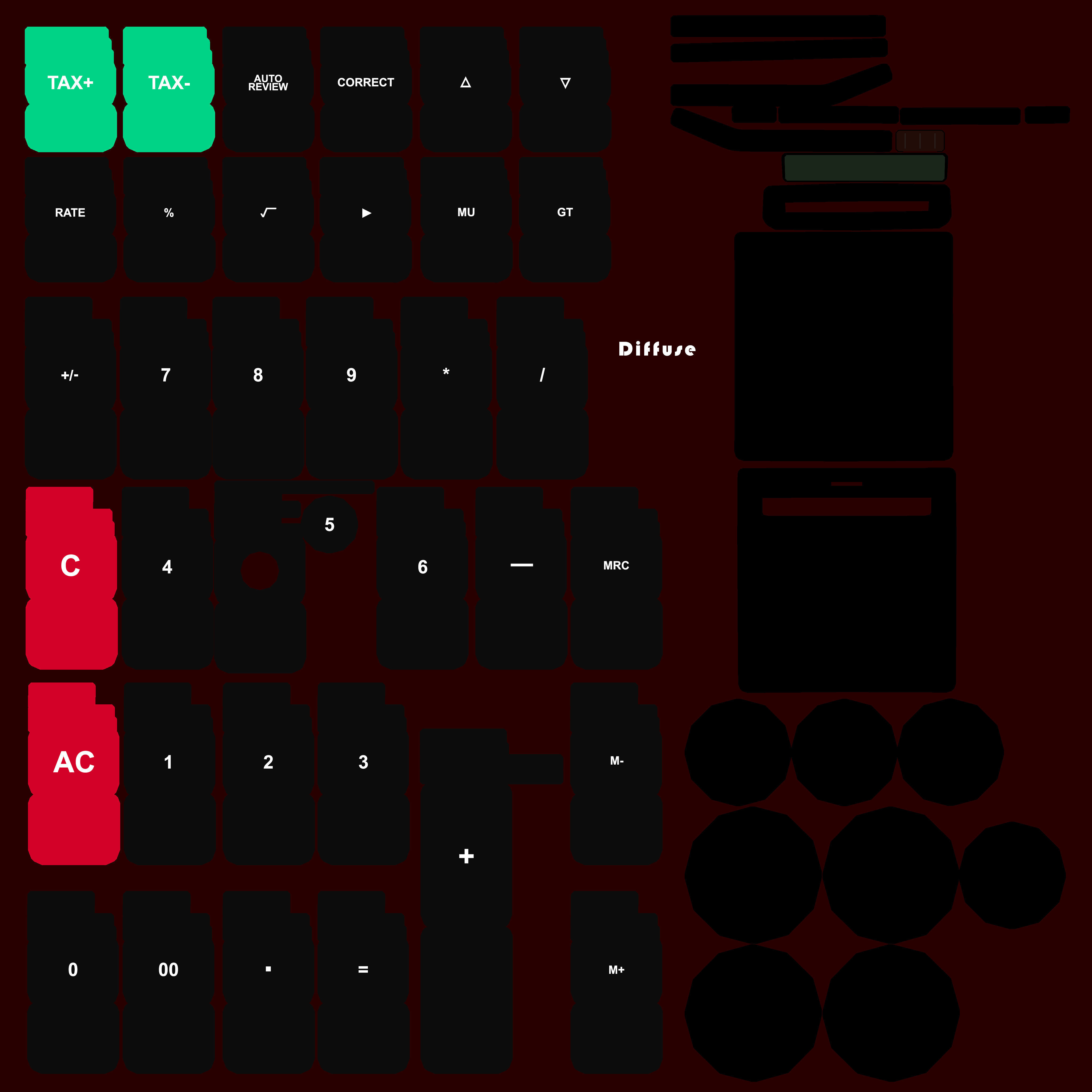 Calculator 02 Low-poly 3D model_8