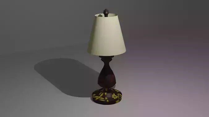 Floorlamp 3d model low poly 