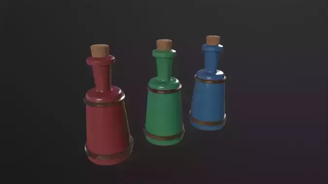 Small Potion Vial 3D Model