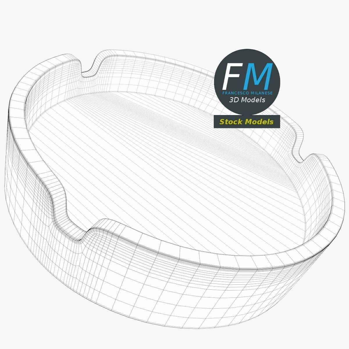 Ceramic ashtray 3D model_7