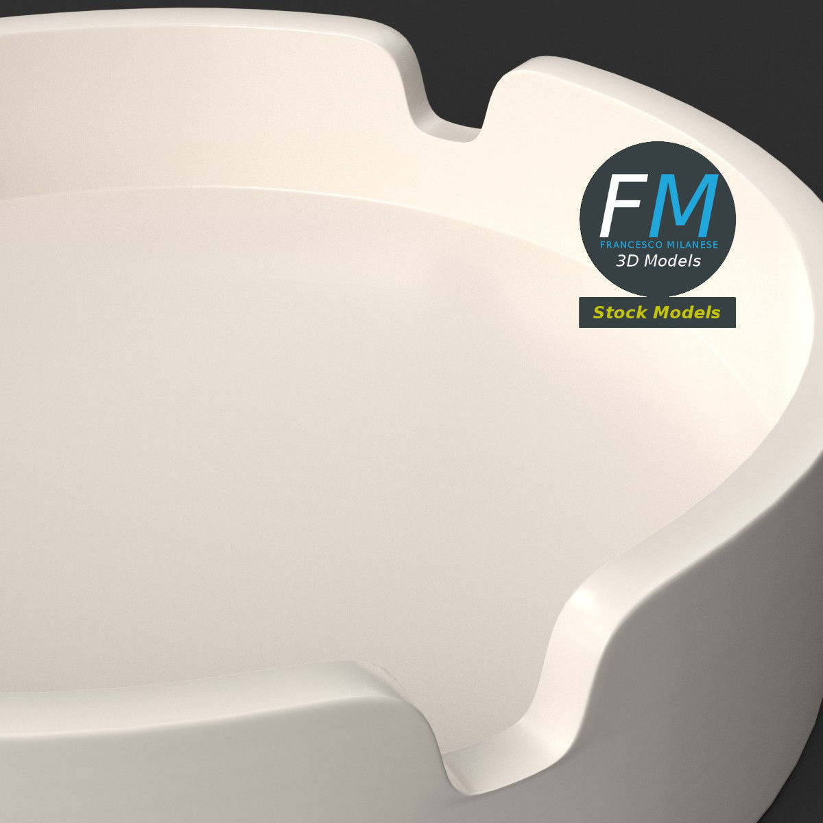Ceramic ashtray 3D model_5