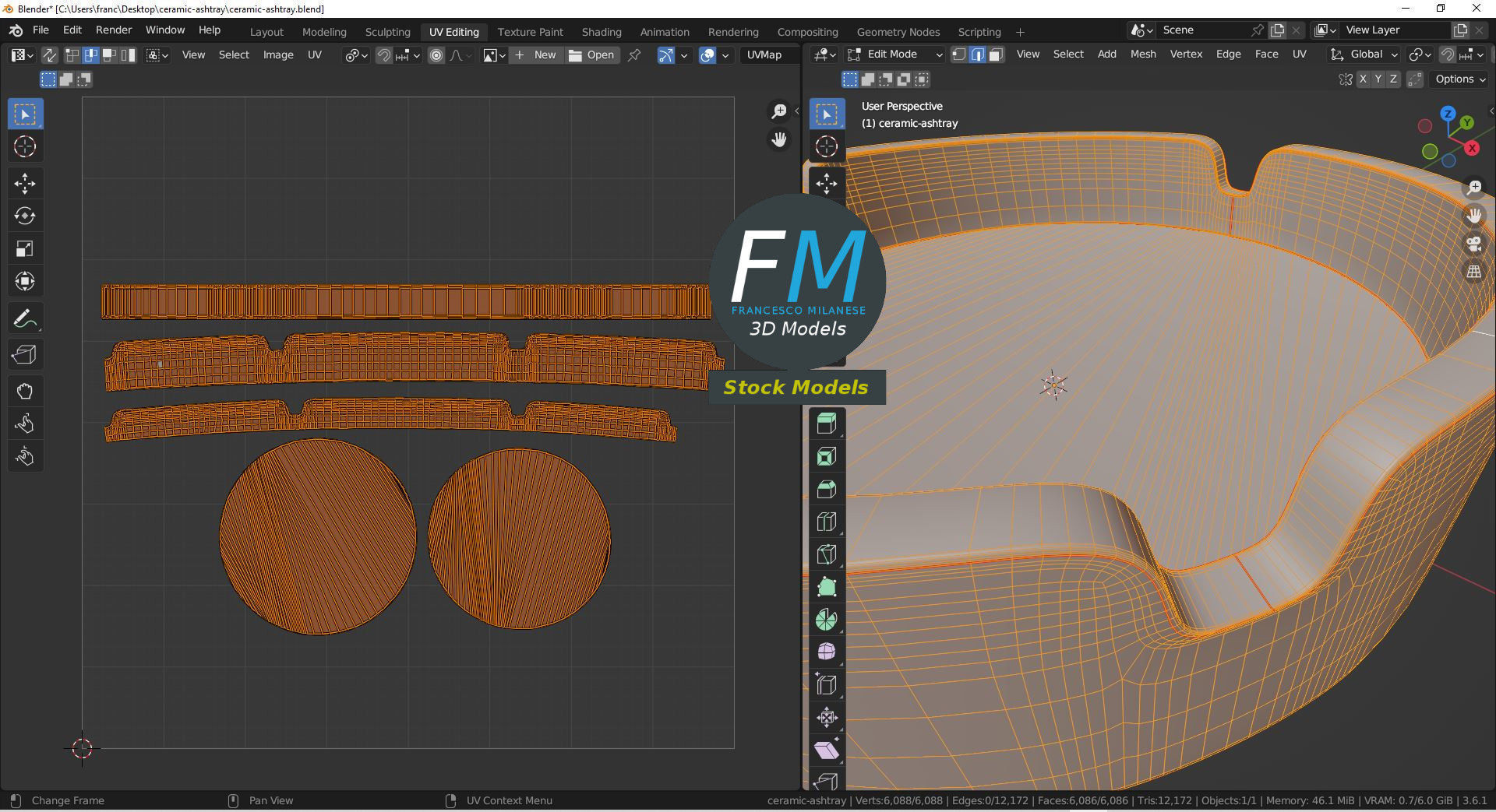 Ceramic ashtray 3D model_10