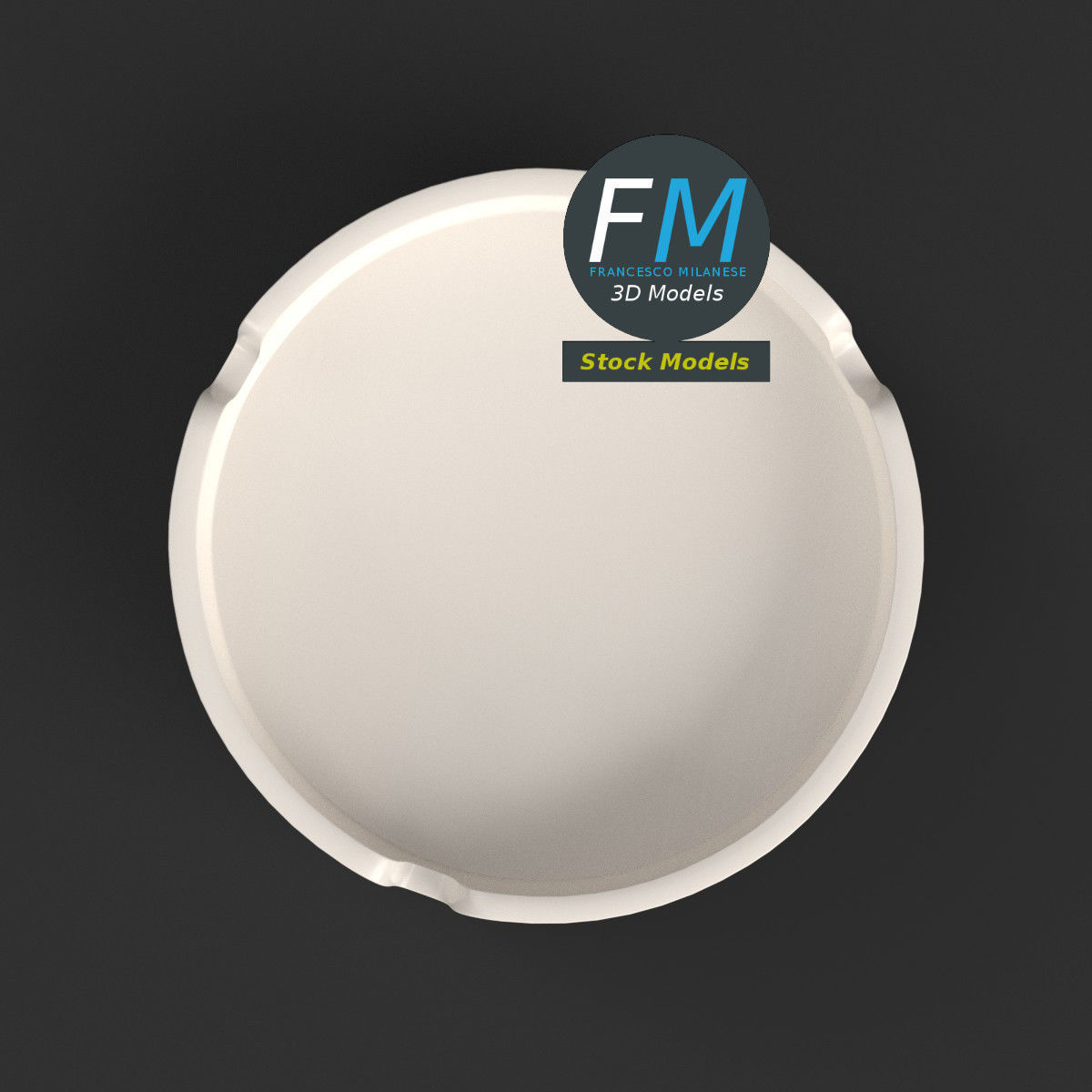 Ceramic ashtray 3D model_6