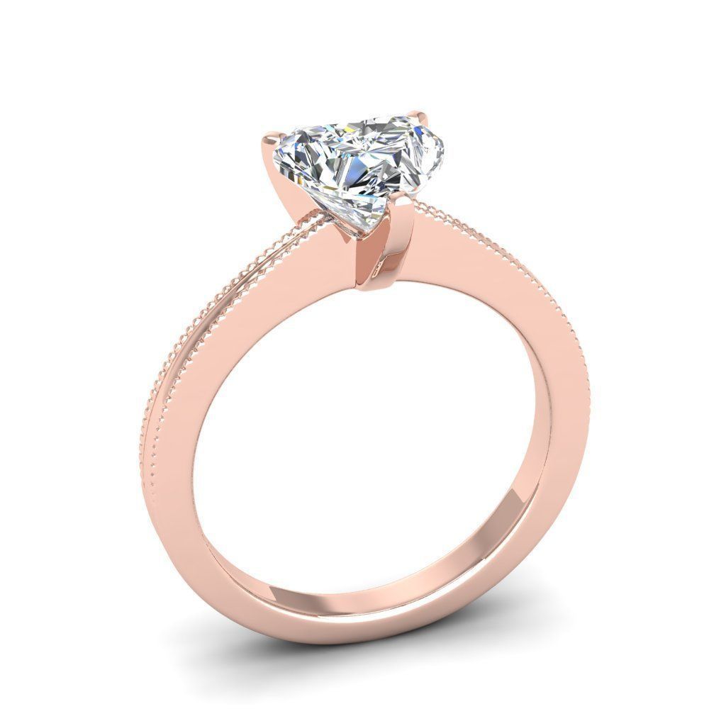 Engagement ring Lucia heart 3D print model_14