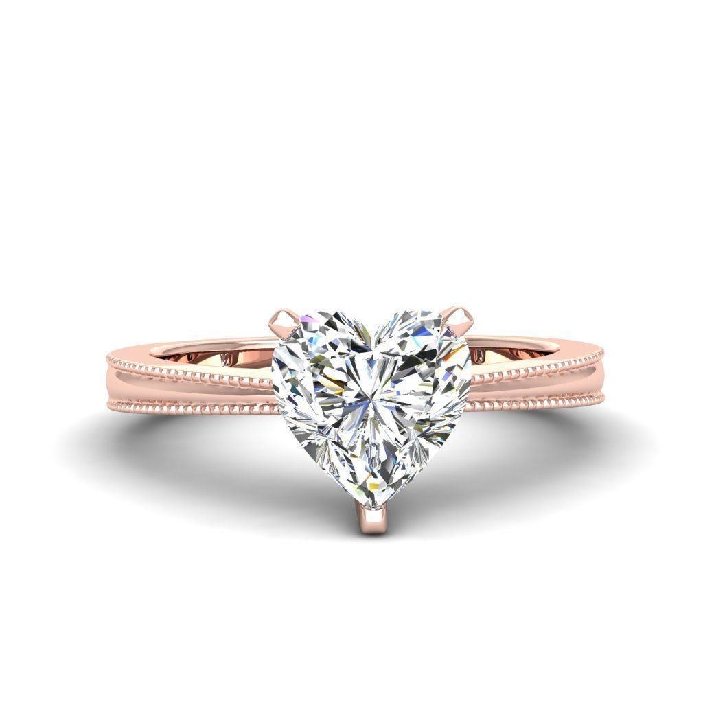 Engagement ring Lucia heart 3D print model_22