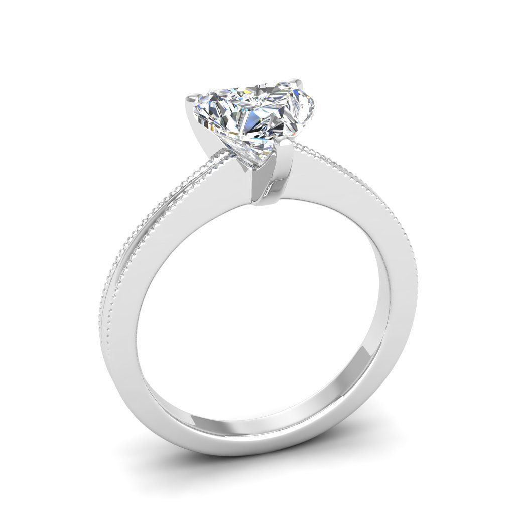 Engagement ring Lucia heart 3D print model_23