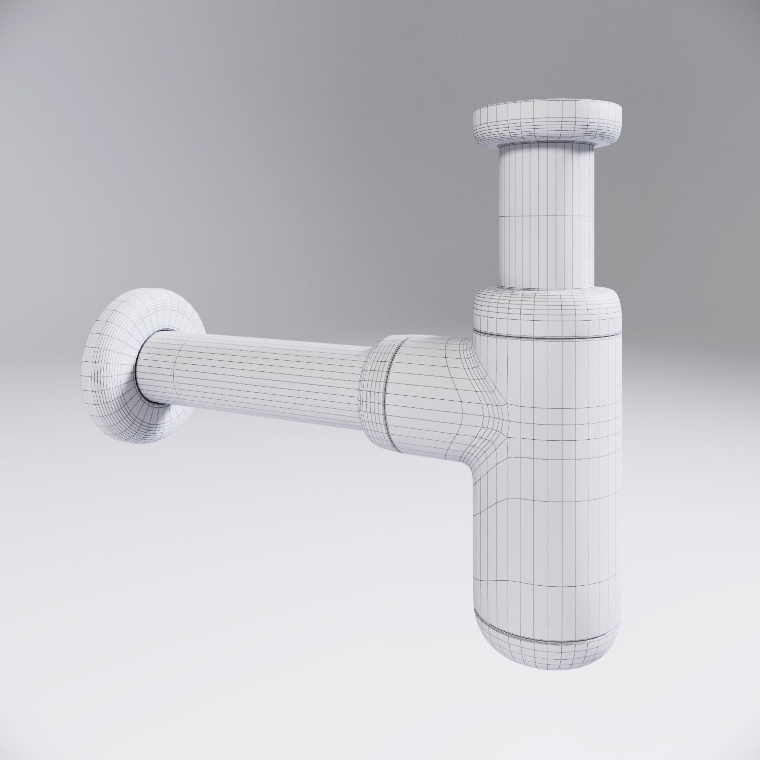 Wash basin trap 3D model_5