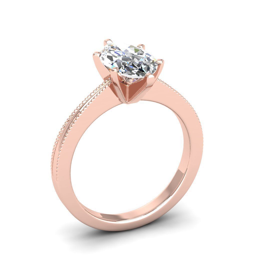 Engagement ring Lucia marquise  3D print model_7