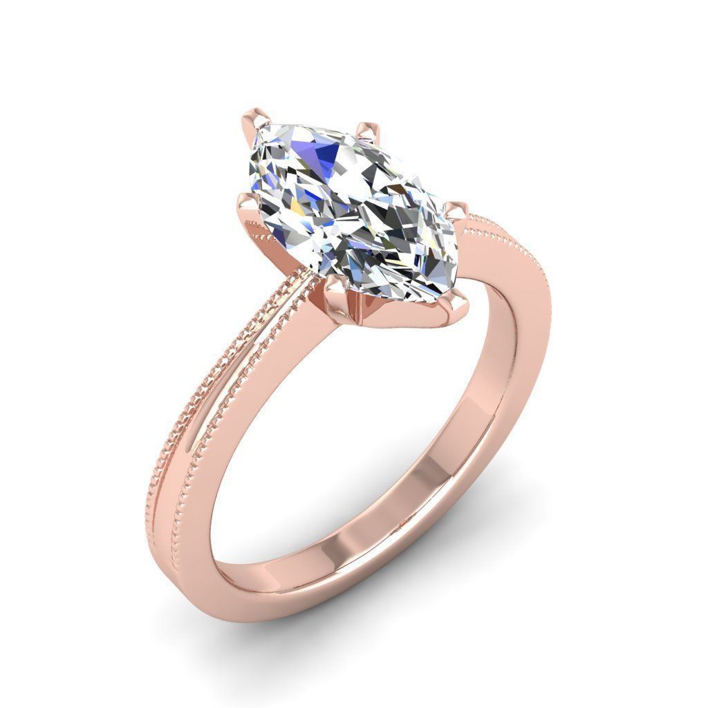 Engagement ring Lucia marquise  3D print model_10