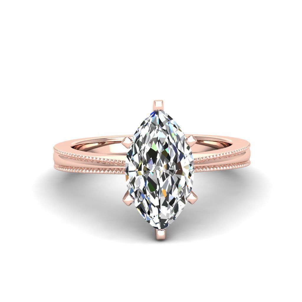 Engagement ring Lucia marquise  3D print model_18