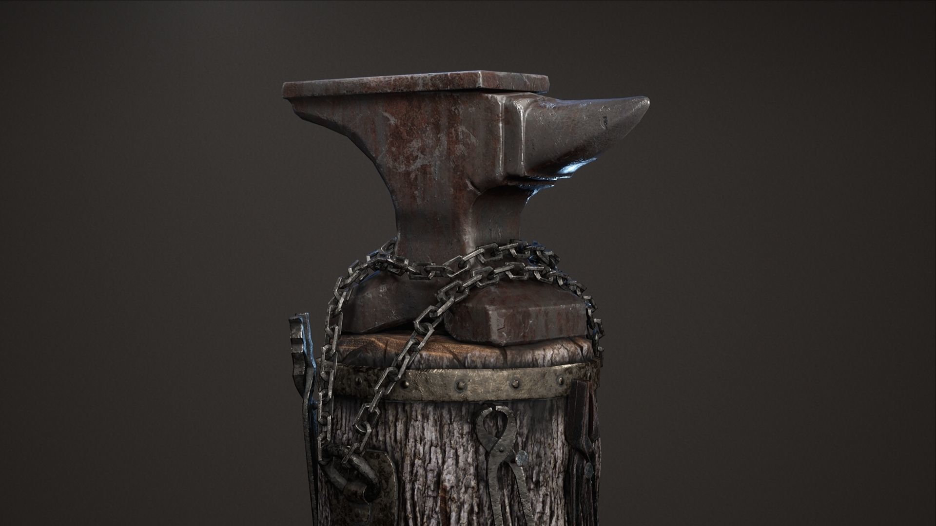 Blacksmith Low-poly 3D model_16