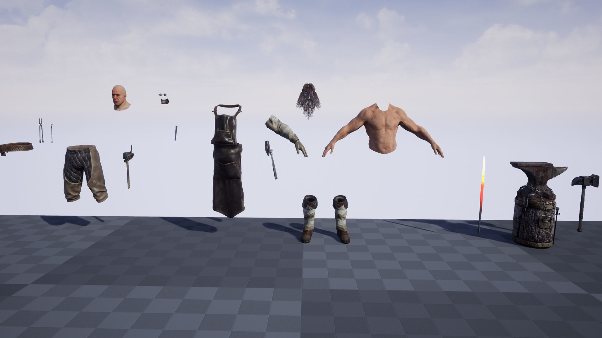 Blacksmith Low-poly 3D model_18