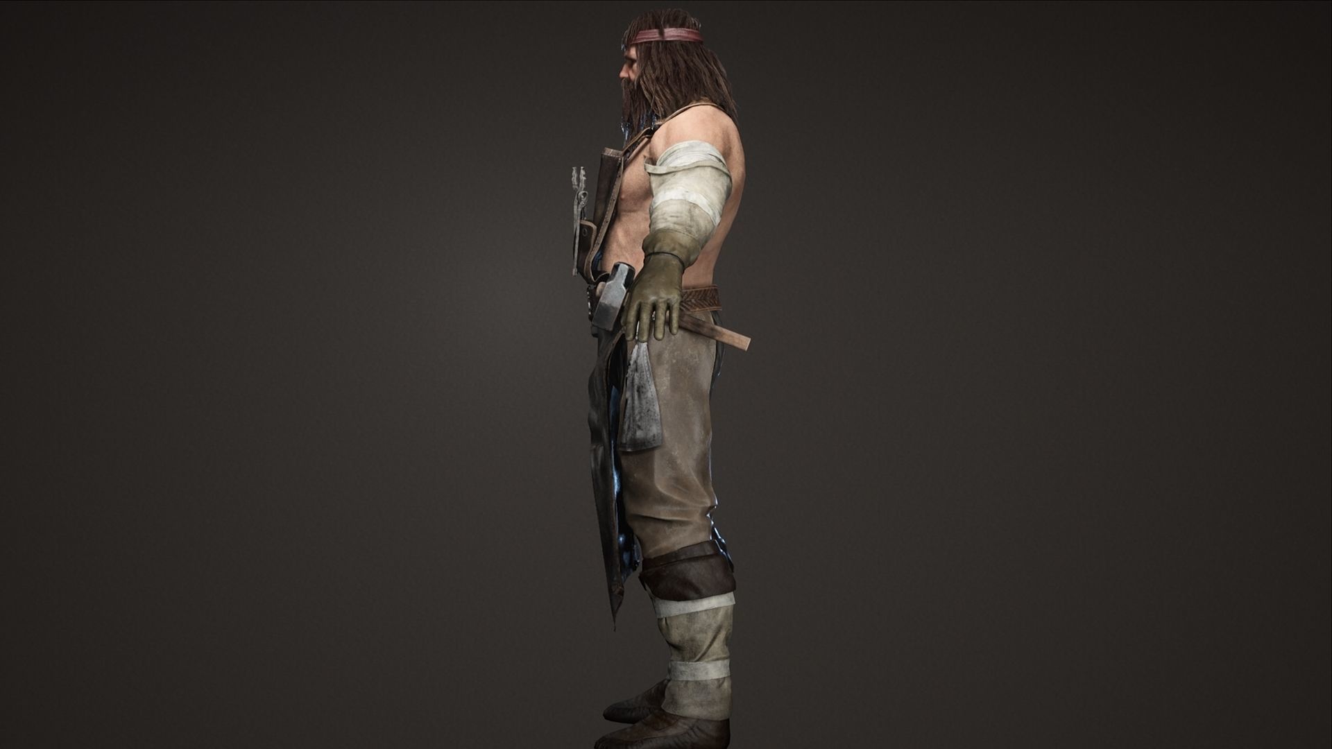 Blacksmith Low-poly 3D model_7
