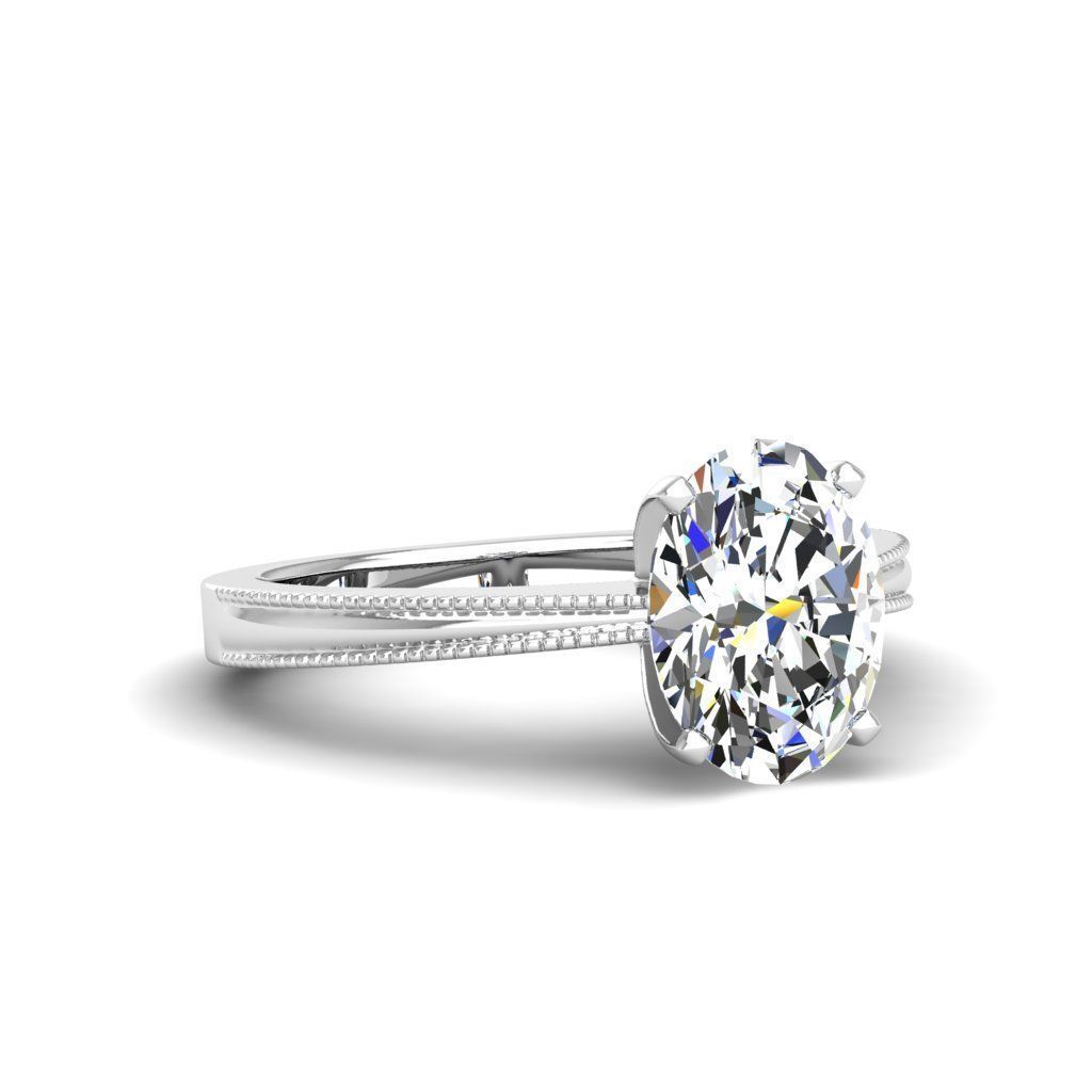 Engagement ring Lucia oval 3D print model_21