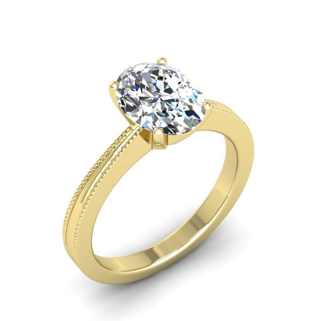 Engagement ring Lucia oval 3D print model_6