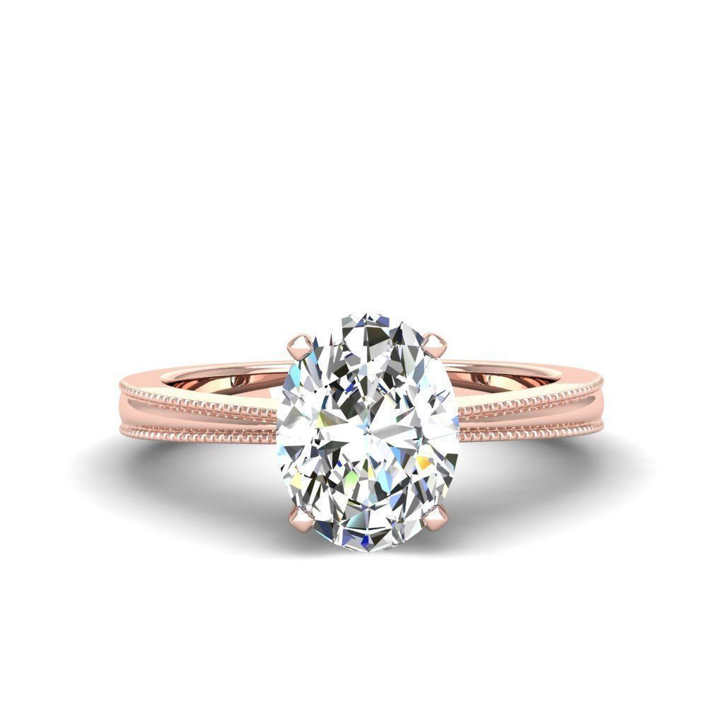 Engagement ring Lucia oval 3D print model_24