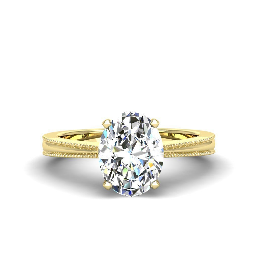 Engagement ring Lucia oval 3D print model_23
