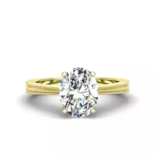 Engagement ring Lucia oval  3D print model