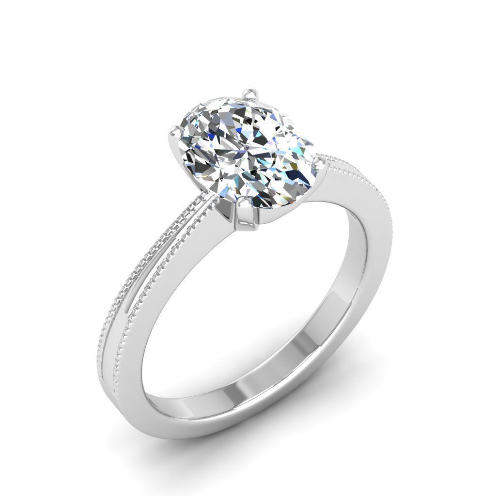 Engagement ring Lucia oval 3D print model_15