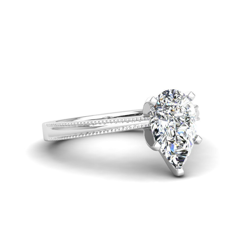 Engagement ring Lucia pear 3D print model_11