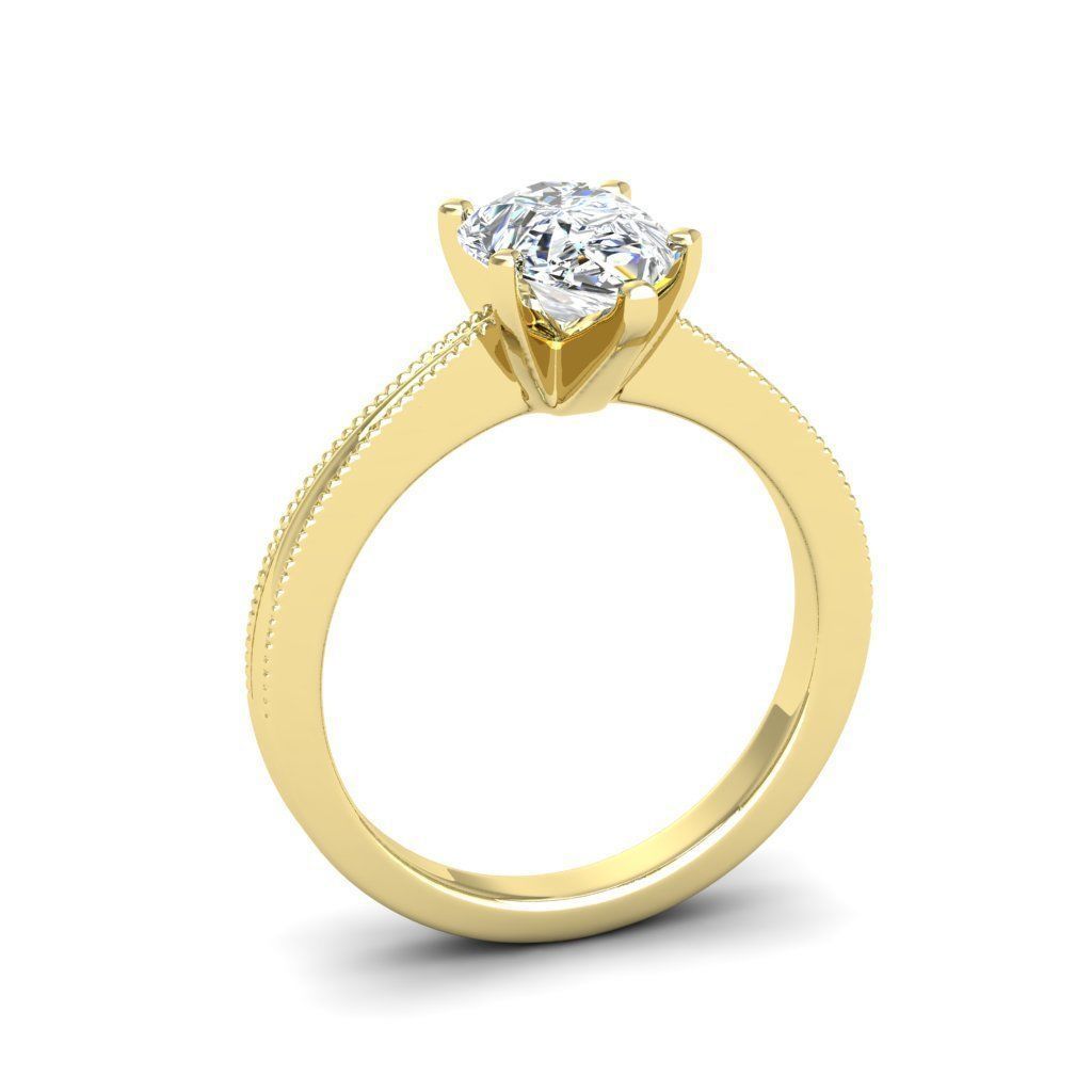 Engagement ring Lucia pear 3D print model_5