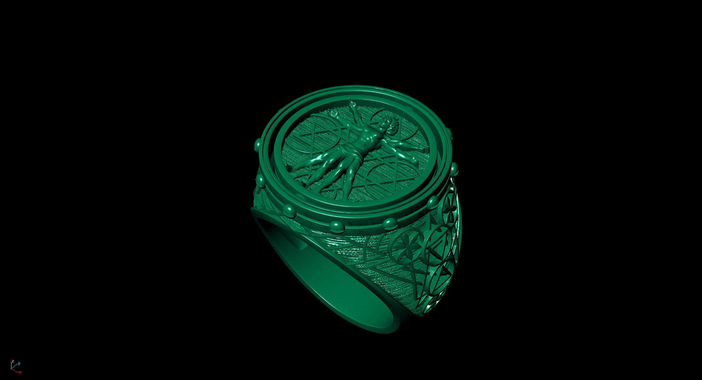 Vetruvian Ring 3D print model_10